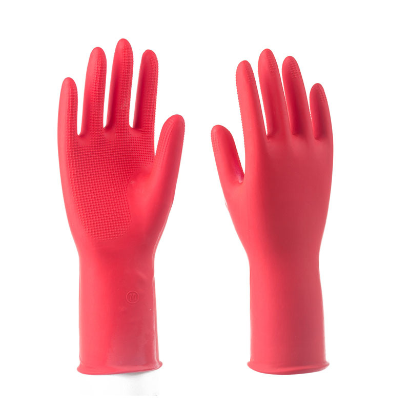 Lavaplatos mini guantes de goma para el hogar de las mujeres de goma duradera de goma de cocina del hogar tendón de carne de limpieza de látex impermeable