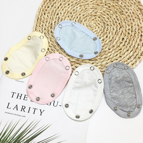 Double-layer baby onesie extension pure cotton baby triangle onesie crawl suit pants with extended fabric pad