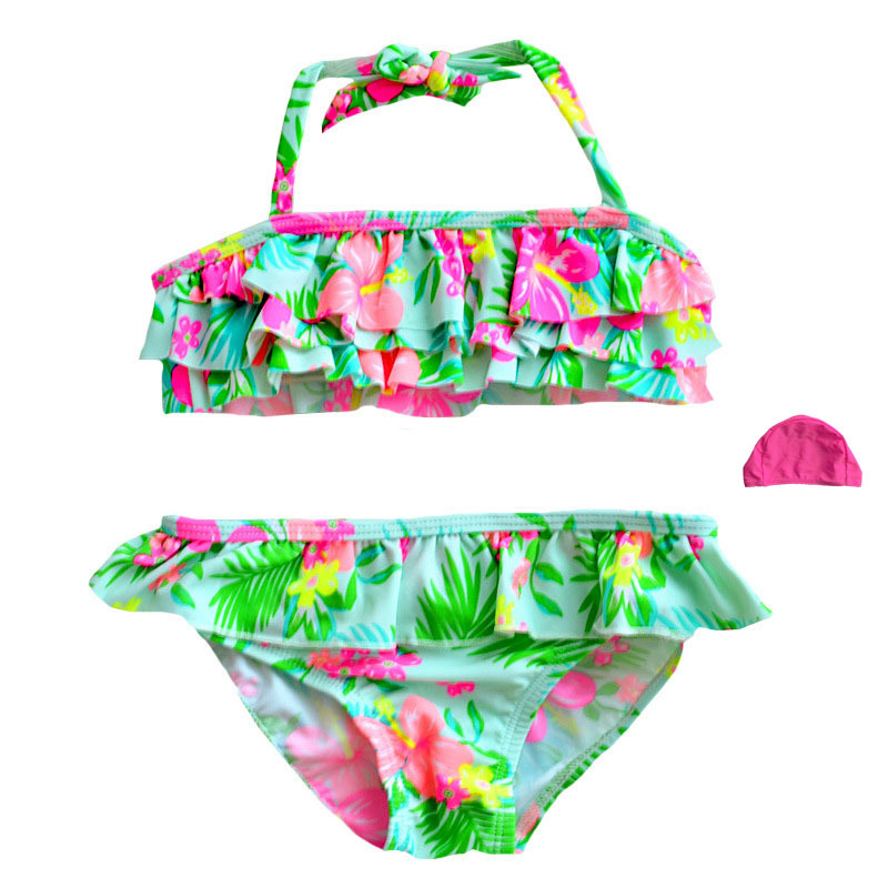 Children's swimwear, swimming cap, cute set, 3 pieces, princess style 2