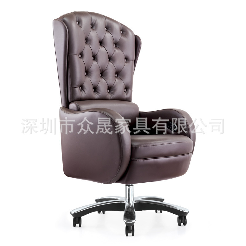 Zhongsheng Furniture Leather Pull Buckle CEO Executive Office Chair Large Size Boss Chair Luxury Executive Chair Desk Chair