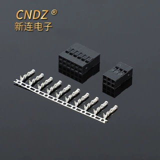 双排杜邦TJC8电子条形端子胶壳接插件连接器2.54mm杜邦线插头连接