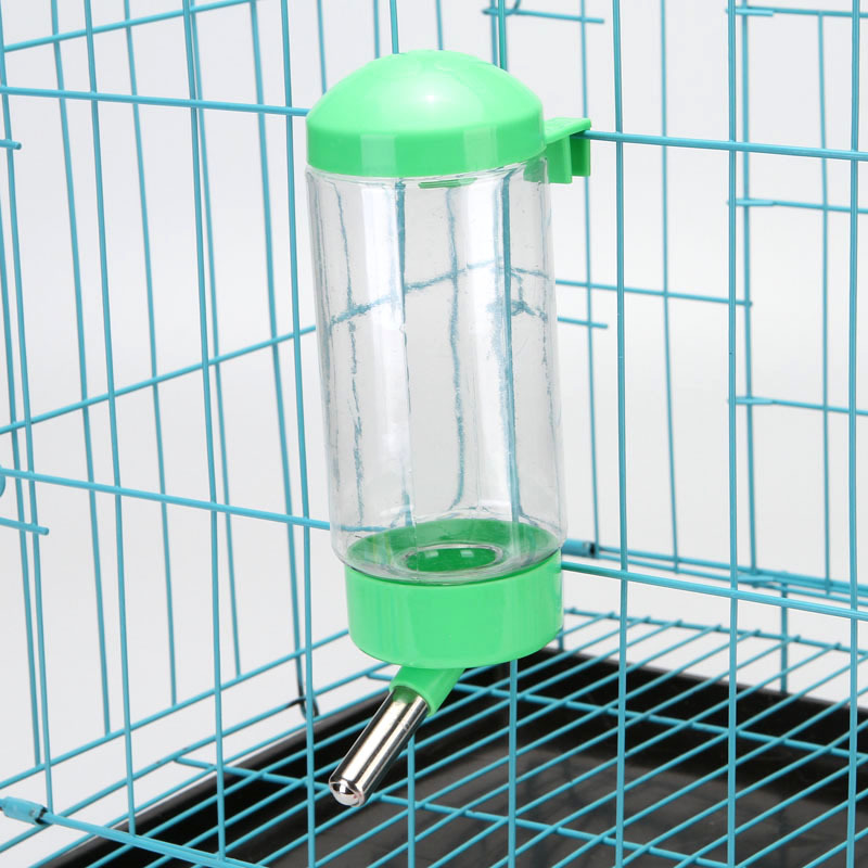 Jaula colgante taza de agua para mascotas dispensador de agua para mascotas cabeza de cobre de alta calidad botella de agua para perros mascota colgante dispensador de agua automático