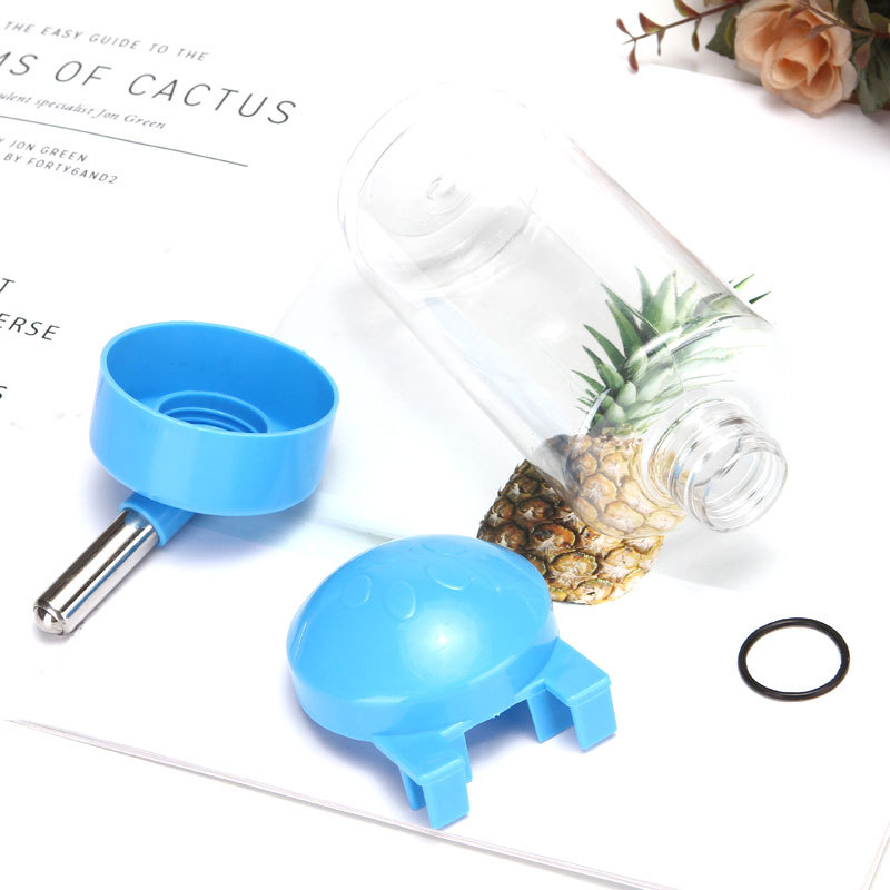 Jaula colgante taza de agua para mascotas dispensador de agua para mascotas cabeza de cobre de alta calidad botella de agua para perros mascota colgante dispensador de agua automático