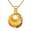 冠铭银饰 Pendant from pearl, necklace, advanced accessory, silver 925 sample, high-quality style, European style, simple and elegant design