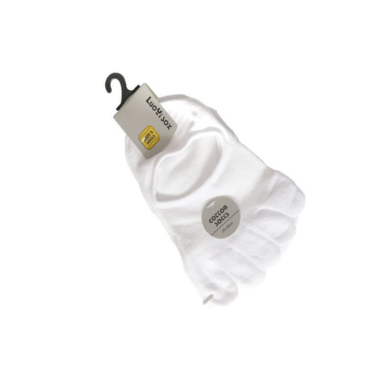 Tanfei verano malla de color sólido calcetines de cinco dedos calcetines de algodón ultrafinos invisibles de los hombres calcetines de los hombres venta directa de fábrica al por mayor