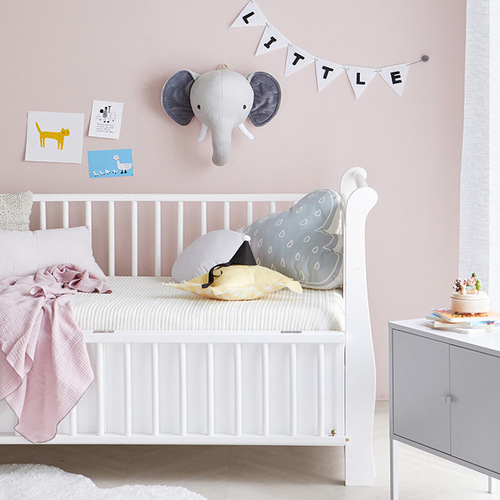 Ins new Nordic style animal head children's room hanging decoration elephant toy head plush decorative hall wall decoration wall hanging
