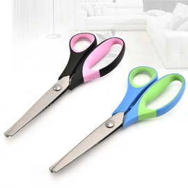 三角布料花边剪刀 布样剪波浪花齿锯 狗牙剪 布艺裁缝剪 花纹剪