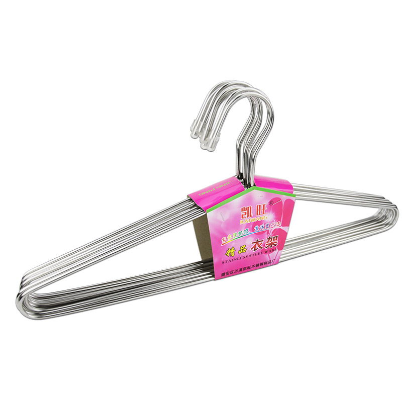 加厚不锈钢衣架家用挂衣服装店衣服挂架阳台晾衣架无痕晒架