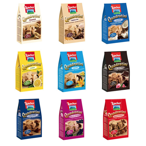 Loacker Chocolate Hazelnut Wafer Cookies, an Italian Imported Popular Snack for Foodies