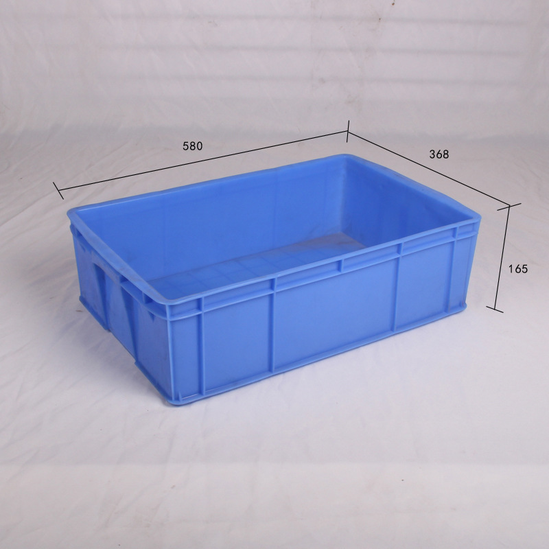 580*368*165mm塑胶周转箱 工业物料箱可配盖 零件分类堆叠式胶箱