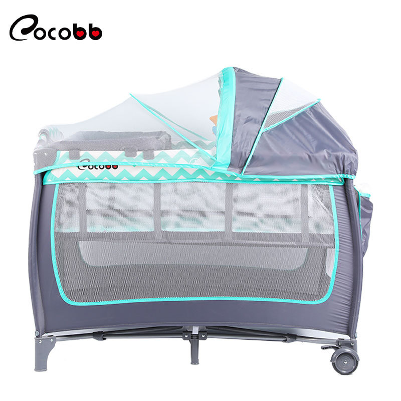 Concha de cacao cuna portátil multifuncional pañal Mesa niños plegable cama de juego móvil cama de bebé al por mayor image 6