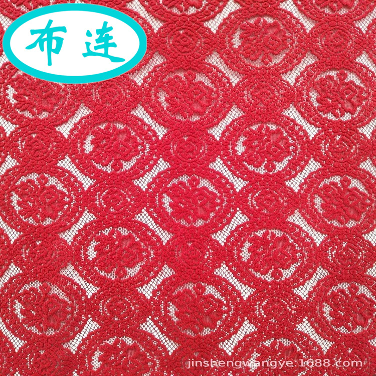 2020爆款针织面料涤纶提花毛圈蕾丝网布女装童装布料【欢迎议价】