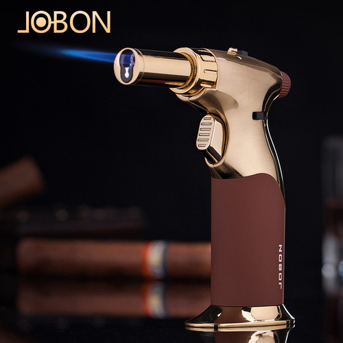 Zhongbang windproof straight inflatable lighter moxibustion cigar welding gun cigarette lighter outdoor kitchen barbecue flame gun