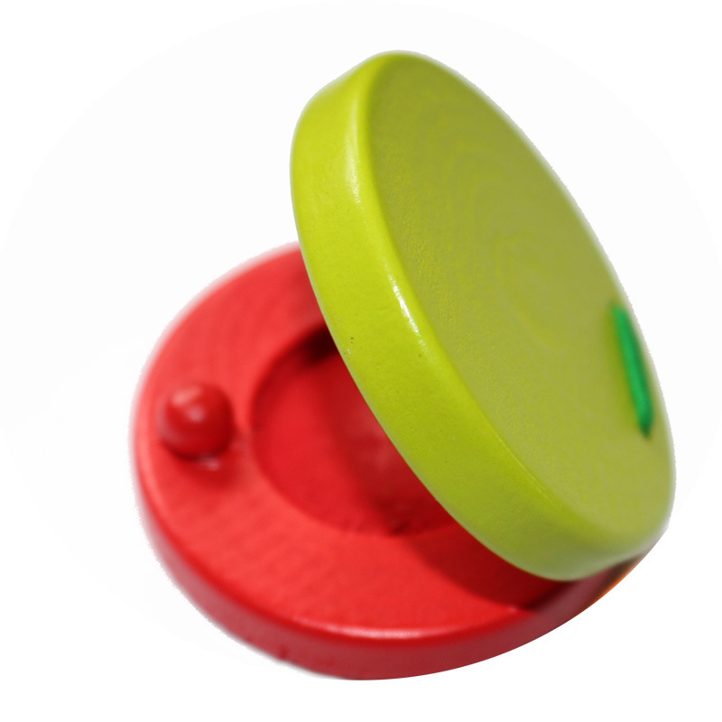 Juguetes de madera para niños educación temprana redonda de mano de madera pequeña Allegro Music Dada Dance fábrica de juguetes para niños al por mayor