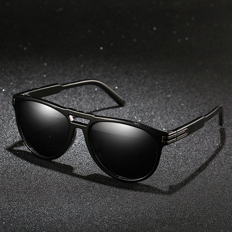 Fábrica directa piloto doble haz gafas de sol polarizadas deportes cómodos gafas de sol de los hombres de moda transfronteriza