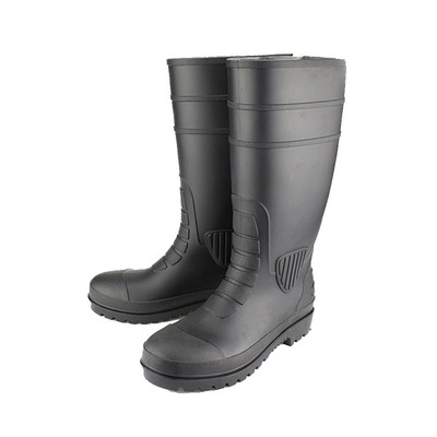 防砸防穿刺劳保鞋防汛应急农用鞋钢头钢底雨靴高筒厚底PVCTPR