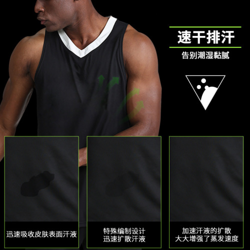 Men's Summer Sports Tank Top, Fitness Loose Quick-Dry Import Basketball Tank Top, American Style Training Wear
