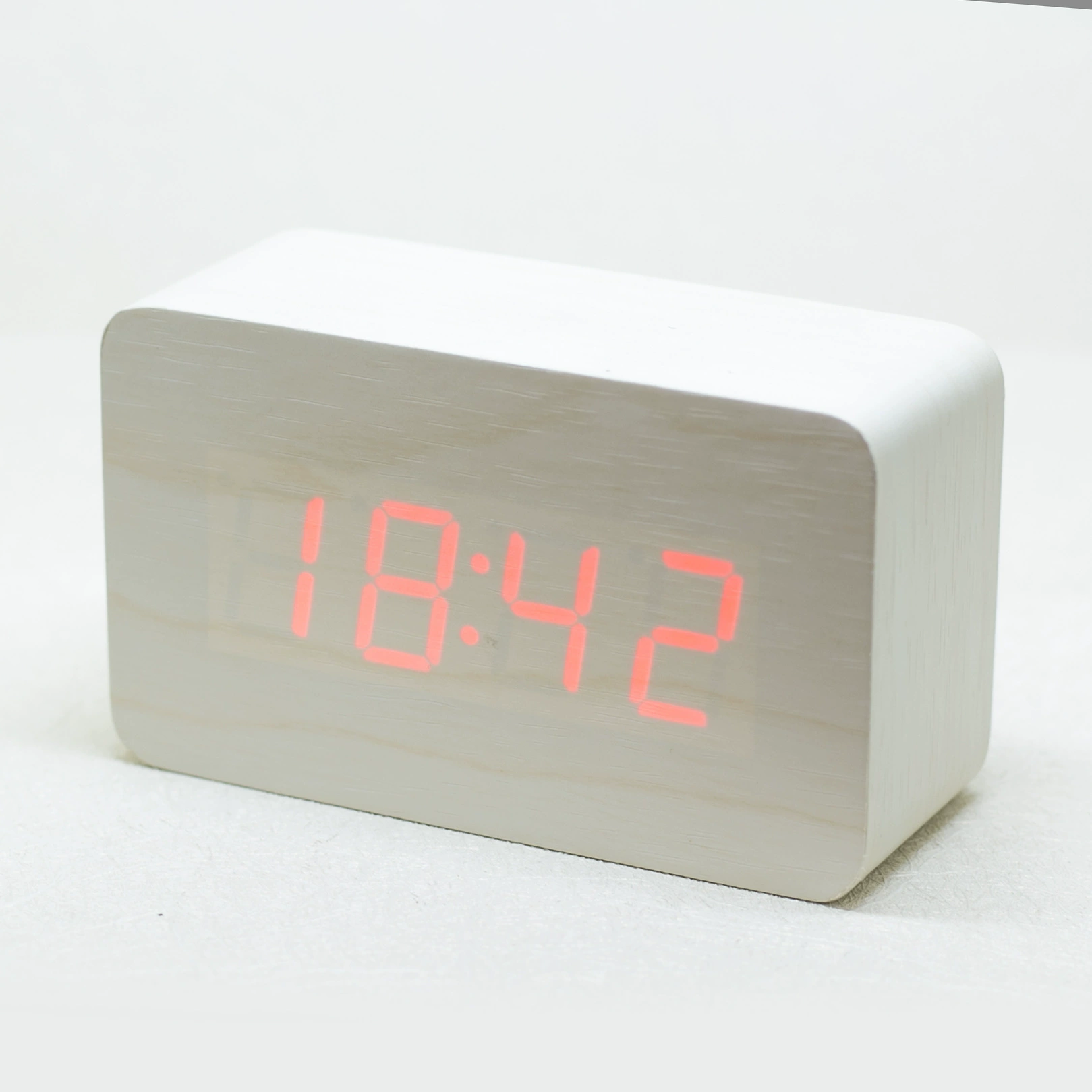 Creative electronic wooden thermometer, cute watch, Birthday gift