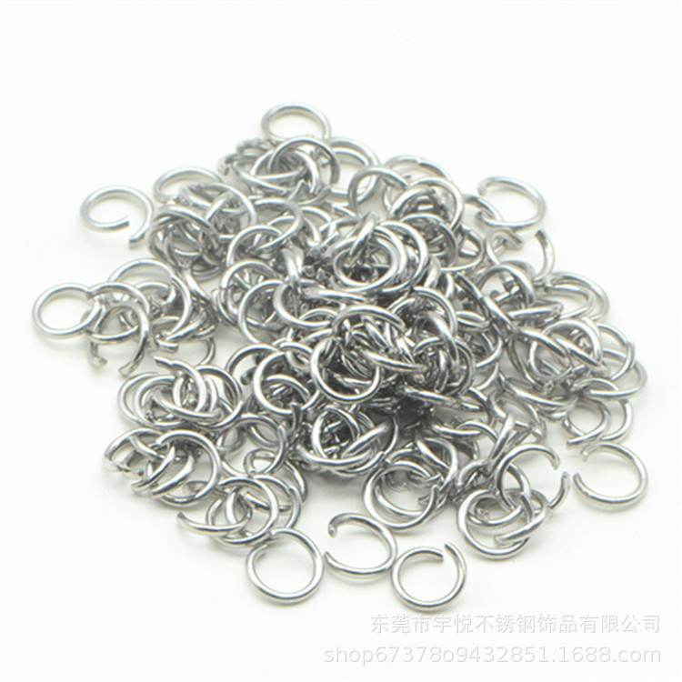 Anillo de conexión de acero inoxidable galvanizado anillo abierto anillo cerrado anillo O anillo pulsera collar anillo de conexión fábrica al por mayor