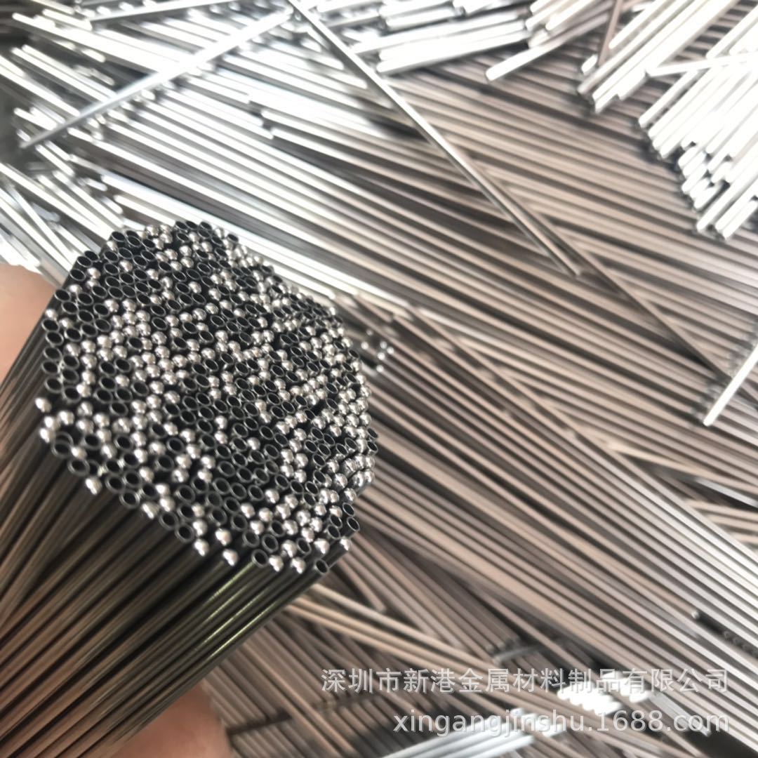 304不锈钢毛细管 无毛刺切断 缩尖磨尖 打孔折弯 封圆头