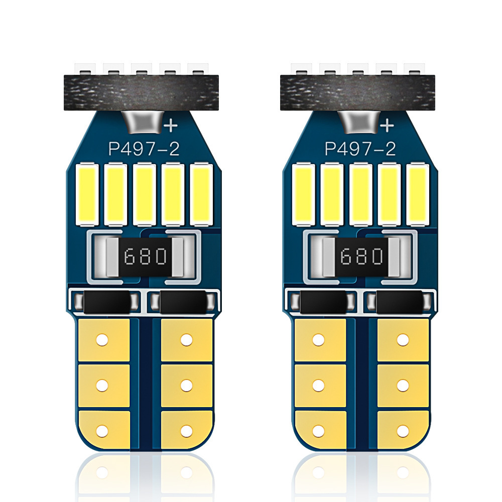 Directo de fábrica LED ancho de luz T10 4014 15smd decodificación luz de la matrícula w5w luz de lectura del coche pequeña Luz