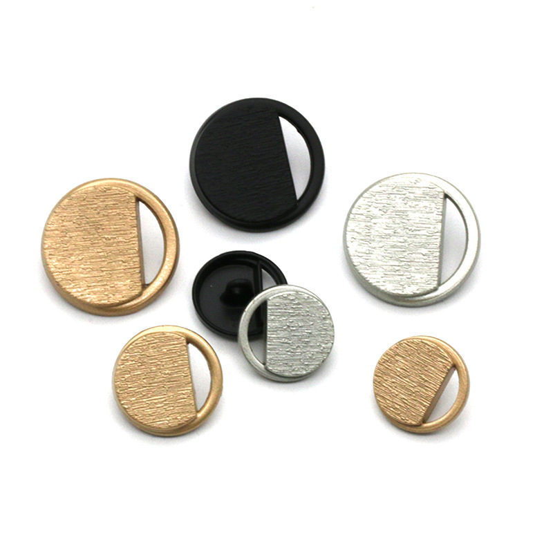 Metal Hand Stitched Button Women's Tilted Coat Coat Coat Suit Small Chanel Fog Gold Round Button Button Button Accessories Metal Hand Stitched Button Women's Tilted Coat Coat Coat Suit Small Chanel Fog Gold Round Button Button Button Accessories