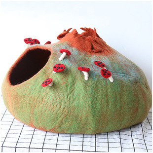 Nepal style felt cat house cat new pet wool felt cat Nest home decoration pet toy