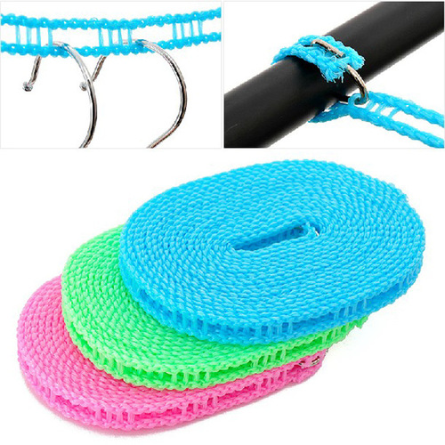 Non-slip and windproof clothesline fence type clothesline drying line 5m drying line outdoor travel hanging wholesale