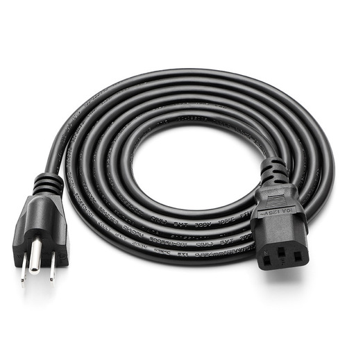 Pure copper UL US standard power cord with US plug, product character tail desktop computer rice cooker US three-core power cord