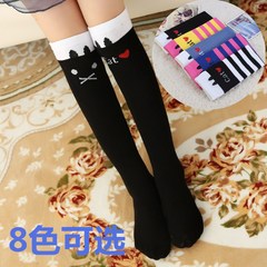 Spring, summer and autumn kitten children's knee-high stockings cat cat Korean version cartoon girls cotton socks student socks wholesale