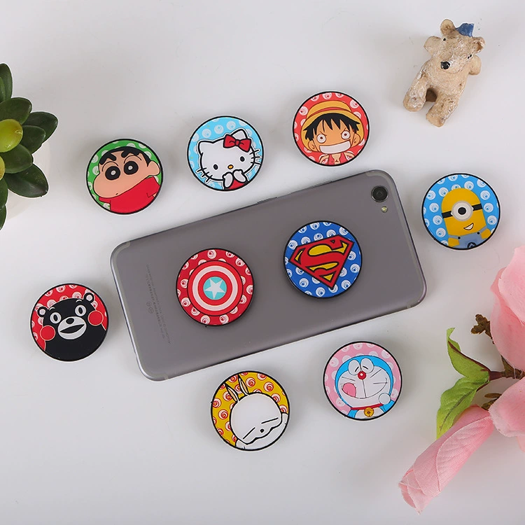 Mobile phone airbag bracket mobile phone live lazy bracket telescopic bracket acrylic cartoon LOGO