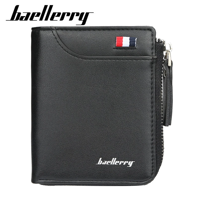 Kороткий кошелек Baellerry, держатель карт на молнии, премиум