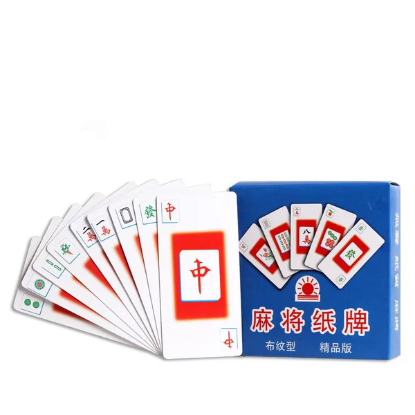 Portable Mahjong Poker Paper Mahjong Travel Silent Paper Mahjong Tablets