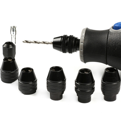 The manufacturer supplies 4486 identical British three-jaw chucks and 9/32-40 American thread grinding chucks for electric grinders.