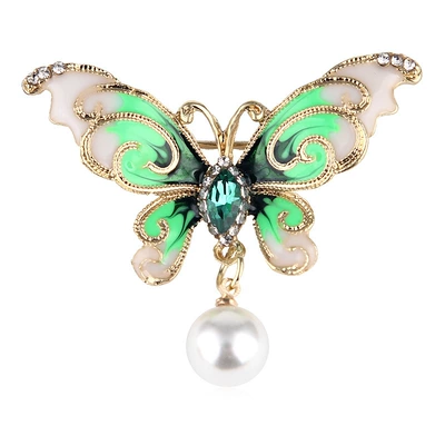 Yaxa sancaqları Oil Dripping Enamel Alloy Cloud - xz4905c-green