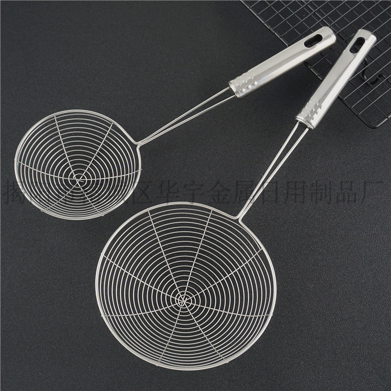 Stainless Steel Wire Leakage Nine Beads Steel Handle Colander Kitchen...