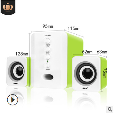 Sada D-202 computadora de escritorio altavoz portátil pequeño altavoz teléfono móvil USB 2,1 mini altavoz subwoofer