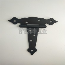 荣和 厂家 T型花型合页 开槽轴承门 5-8寸黑漆木门铰链XD8012