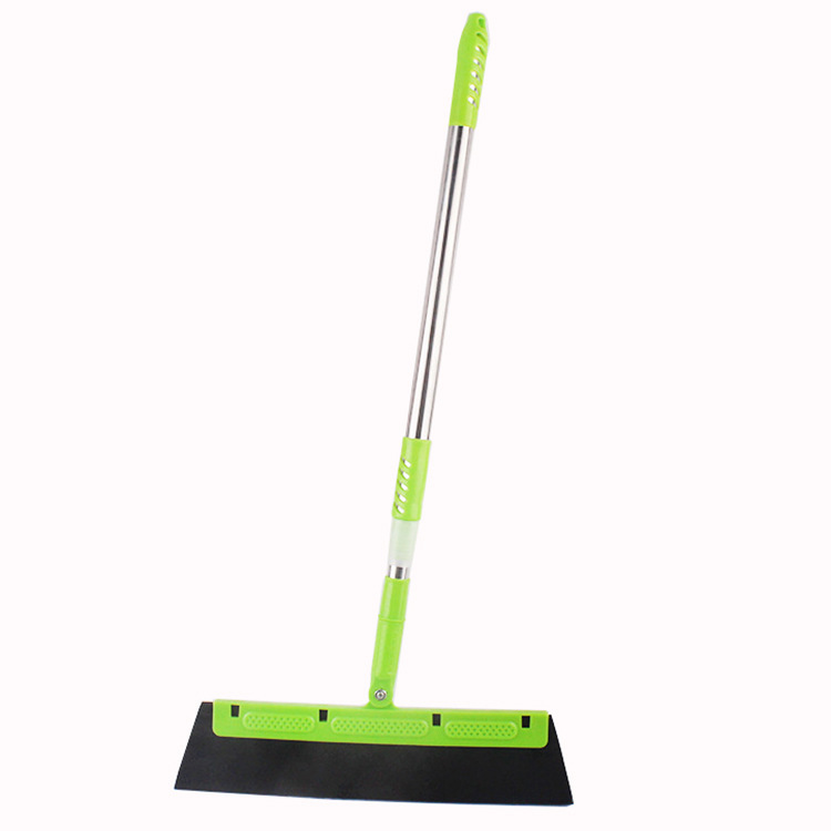 Telescopic steel rod double-sided flat scraper sweep glass scraper telescopic rod glass wiper floor wiper