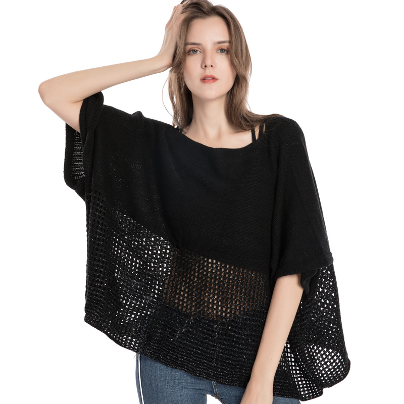 Chunxin plaid hollow word collar shawl female autumn and winter warm…