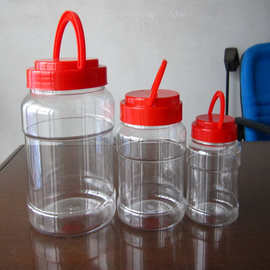 现货批发500ml  950ml  2300ml塑料罐子 pet广口糖果罐毛绒玩具瓶