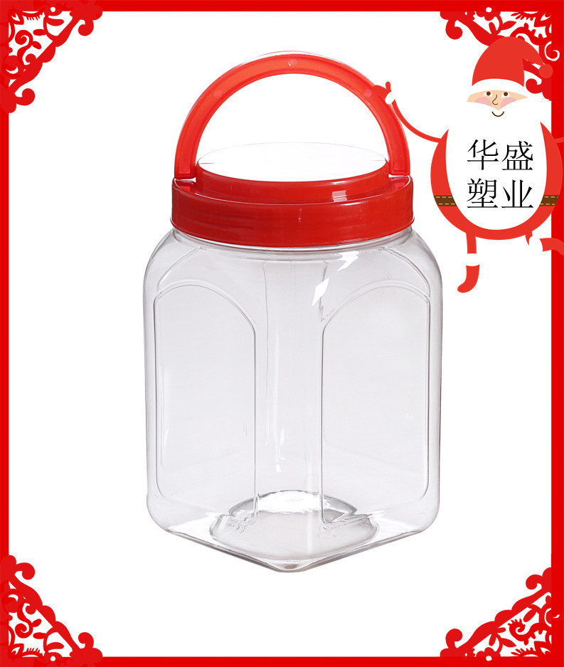 2200ml手提盖 PET塑料瓶 1kg燕麦片瓶 糖果塑料罐 蜂蜜瓶
