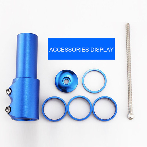 Manufacturer of mountain bike front fork tube heightener, extender, stem heightener, accessories and equipment without standard