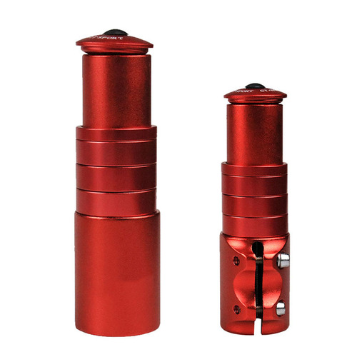Manufacturer of mountain bike front fork tube heightener, extender, stem heightener, accessories and equipment without standard