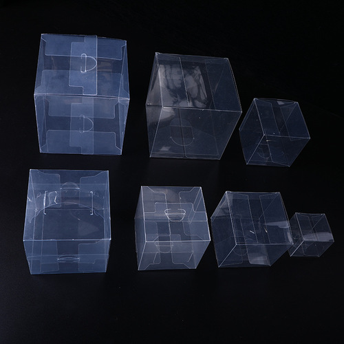 General packaging PET PP PVC transparent plastic packaging box for long-term supply, 4-15cm square wholesale