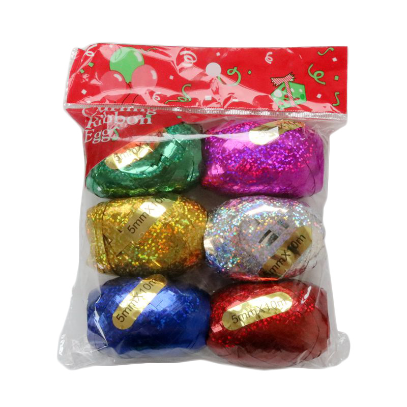 Suministros de boda al por mayor en forma de huevo globo cinta corbata globo cuerda láser globo color cinta 6/paquete gran cantidad y excelente precio