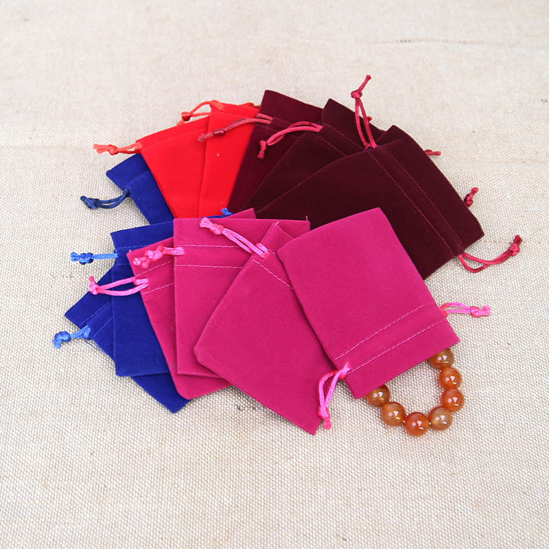 工厂现货抽绳天鹅绒布袋多色绒布袋饰品首饰布袋束口袋乐器袋定制