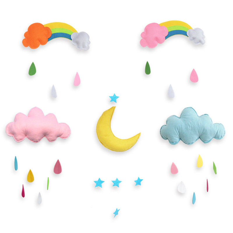 不织布手工云朵 毛毡无纺布云朵 房间装饰 拍摄道具 可来图制定