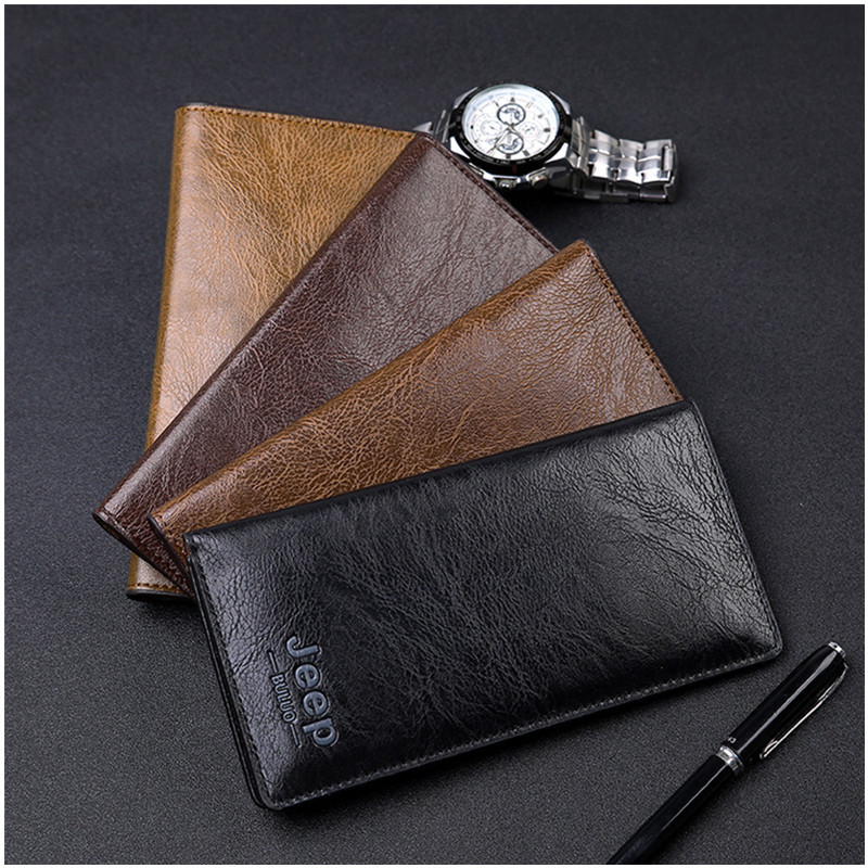 Cross-Border Jeep Buluo Wallet Men's Long Men's Wallet Multi-Card Bag Retro Pure Color Wallet