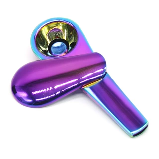 跨境时尚炫彩色不锈钢勺子烟斗pipe  创意可拆卸汤勺造型金属烟斗